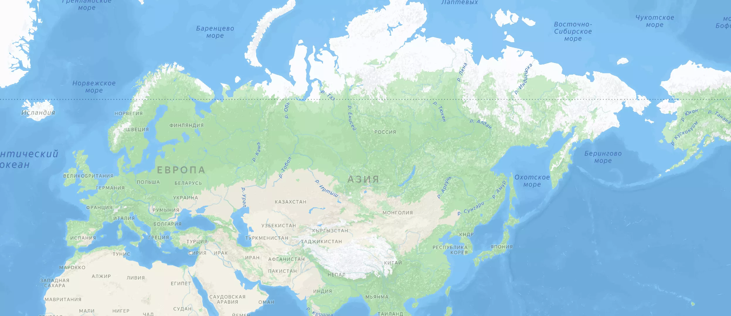 Карта объектов поставок завода Газснабинвест